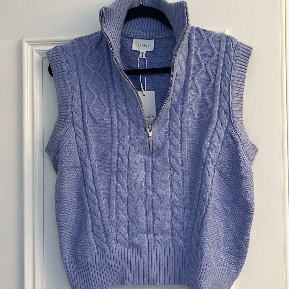NWT Heyson sweater quarter zip top
